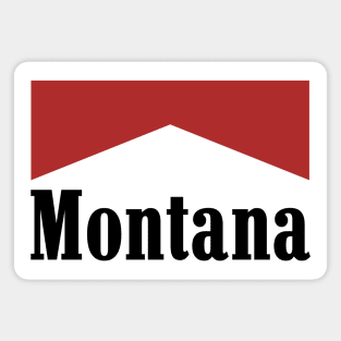Funny Retro Montana Logo Parody Magnet